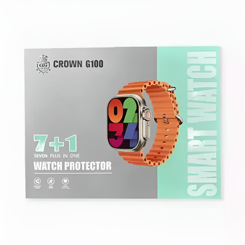 CROWN G100 Smart Watch: Bluetooth Calling, AI Voice, 7 Health Sensors, 100+ Sports Modes