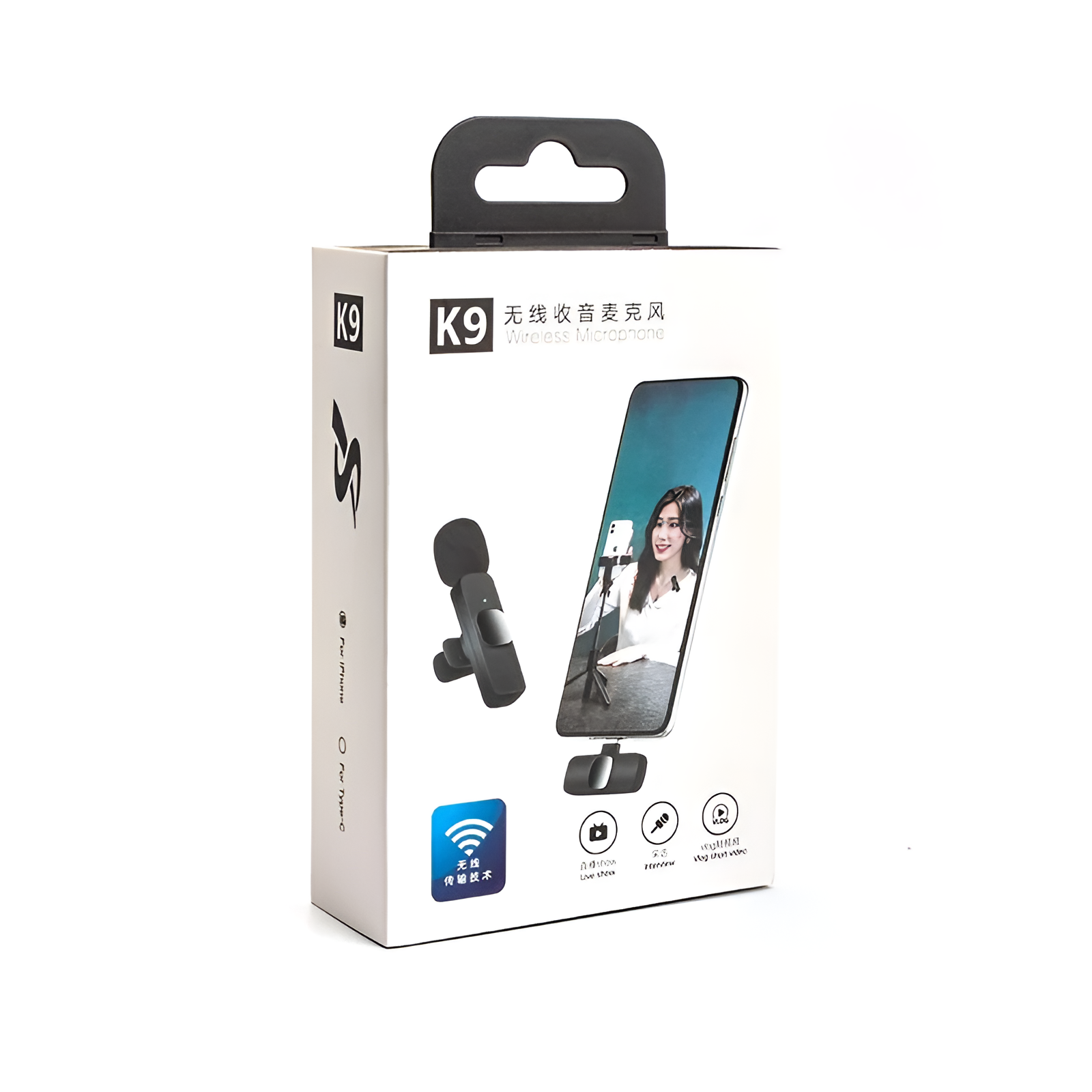 K9 Wireless Collar Mic iPhone/Android & Type C Supported Wireless Microphone