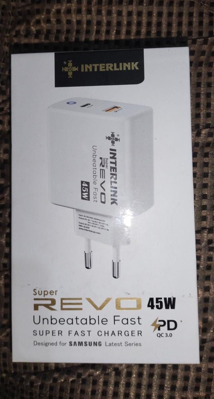 Interlink 45w fast charger-super Revo Unbeatable Fast -Super Fast Charger